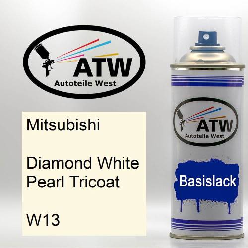 Mitsubishi, Diamond White Pearl Tricoat, W13: 400ml Sprühdose, von ATW Autoteile West.